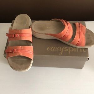 Easy Spirit Coral Sorenat Slides